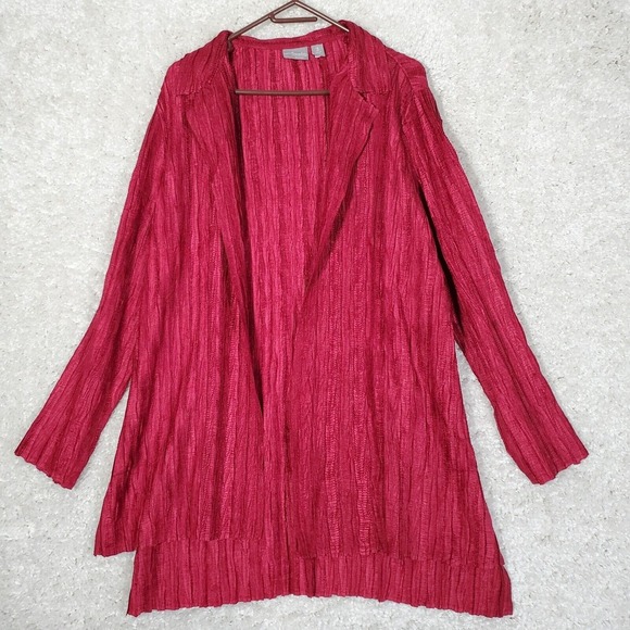 Chico’s Travelers Cardigan Women 3 (XL) Textured Open‎ Front Layering Casual - Picture 1 of 11